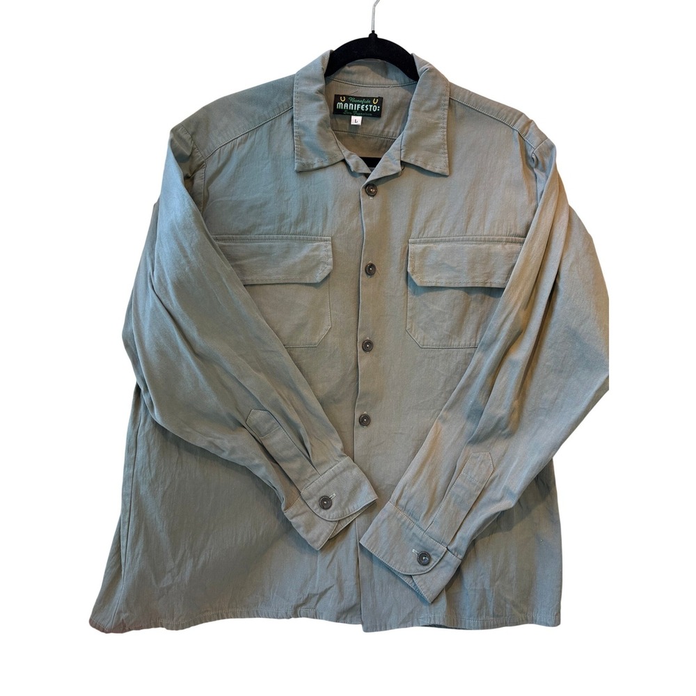 UNISEX Bonafide Manifesto San Francisco Shirt Size L Vintage‎ Gunmetal Grey